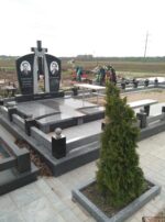 Double granite monument